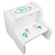 Child's White Hot Air Balloon Two Step Stool