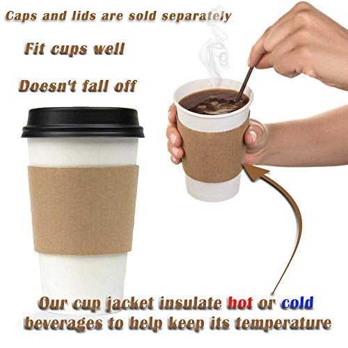 FMP Brands [1000 Pack] Kraft Coffee Cup Sleeves Disposable for Hot Drinks, Durable Corrugated Cardboard Cup Sleeves for 12-24 oz Cups, Beverage Insulator and Hand Protection for Hot & Cold Drinks