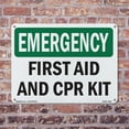thumbnail image 5 of First Aid And CPR Kit OSHA Emergency Aluminum Sign 10 Inch x 7 Inch - 10 Pack, 5 of 8