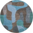 thumbnail image 2 of Addison Rugs Mayfield Premium Machine Washable Transitional Abstract Brown Round Rug, 8' x 8', 2 of 6