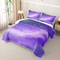 thumbnail image 3 of jejeloiu Purple Galaxy Star Twin Quilt Set Kids,Magical Night Sky Pattern Twin Coverlet Set For Girls,2-Piece, 3 of 7