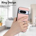 thumbnail image 2 of for Google Pixel 8 Pro PU Leather Phone Case Cover, Classic Shoulder Strap Card Slots Shockproof Protective Ring Bracket Anti-scratch Ultra Slim Back Case for Google Pixel 8 Pro - Rosegold, 2 of 8