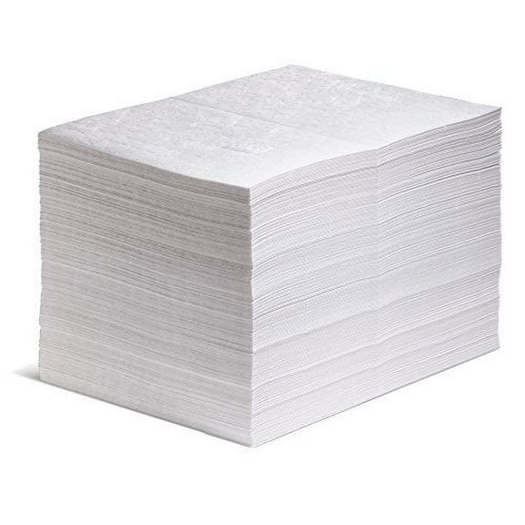 Pig Sorbent Pad, 22 gal, 15 in x 20 in, Oil, White, Polypropylene MAT423