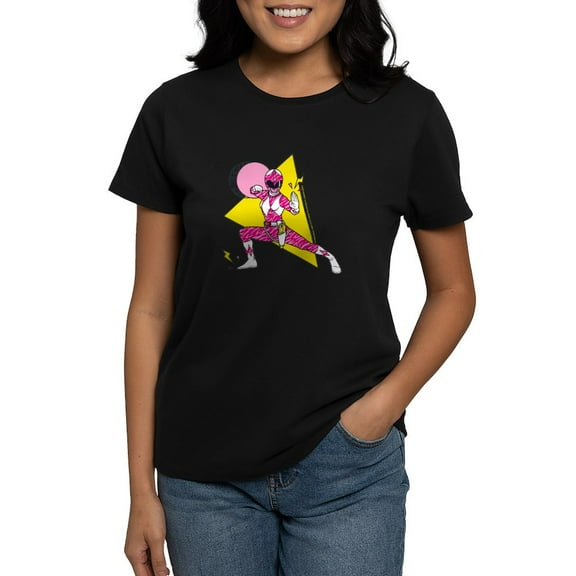 CafePress - Power Rangers Pink Ranger De Women's Value T Shirt - Women's Traditional Fit Dark T-Shirt