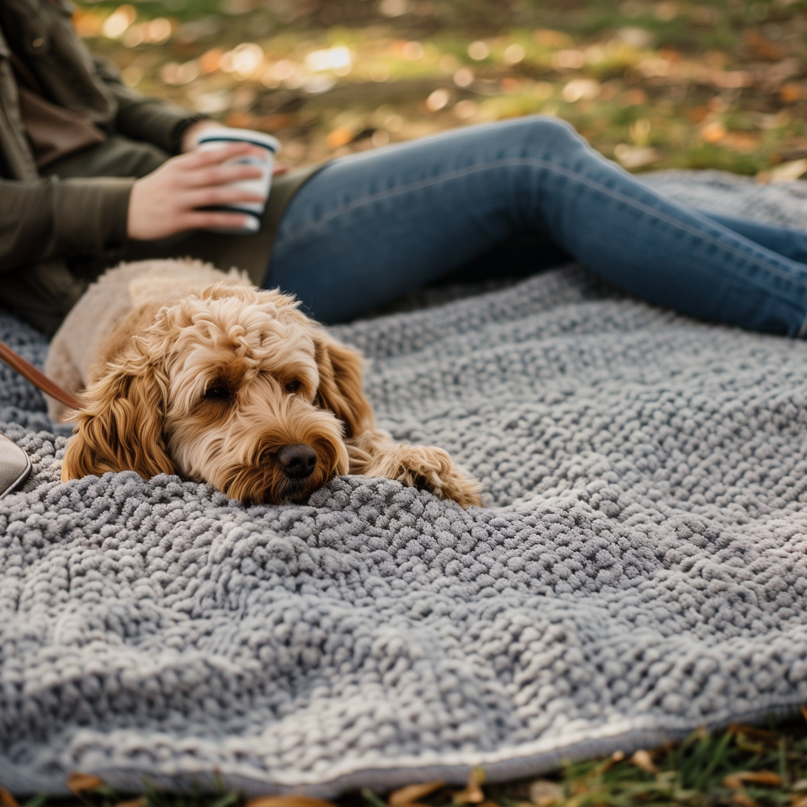 Muddy MatÂ® Dog Blanket - Chenille Water Absorption Blanket for Bed & Couch Cover for Dogs Washable, Anti-Slip Soft and Durable Furniture Protector for Dogs - Grey 52"x72"