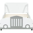 thumbnail image 3 of Twin Car Bed,Wooden Twin Size Car-Shaped Platform Bed Frame with Wheels, 3 of 6