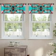 thumbnail image 2 of LALILO Kitchen Curtain Valance Full Moon Party Summer Full Rod Pocket Window Curtain 52"x 18" Set of 2, 2 of 7