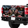 thumbnail image 3 of Lotusprinthandmade Lightning America Flag Eagle 3D Tailgate Wrap 2 Sizes (26"x66"), eagle tailgate wrap, 3 of 5
