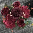 thumbnail image 5 of Yuseik Clearance 6-Branch Hydrangea Peony Bouquet 2Pc Light Pink, 2X Artificial Flowers, Home Imitation Products, 5 of 9