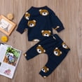 thumbnail image 7 of Franhais Baby’s Cartoon Bear Printed 2Pcs Suit, Pullover Sweater Top with Elastic Long Pants, 7 of 7