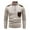 Beige, variant on IROINNID Zipper Sweater for Men Casual And Winter Half Zip Pocket Time Solid Color Splicing Sweater Coat,Army Green
