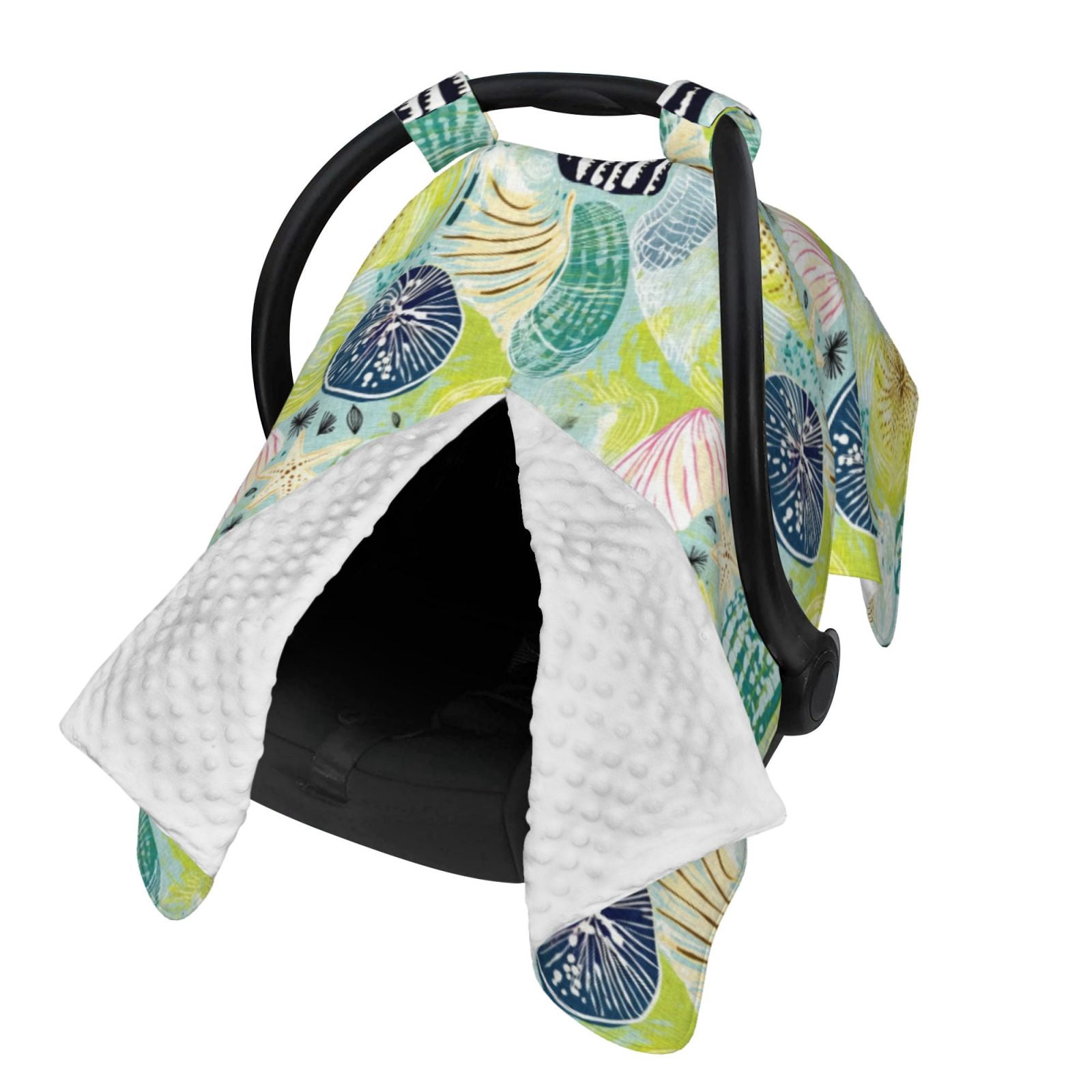 Naloa Shell Clam Baby Car Seat Cover, Breathable Baby Carrier Cover, Multiuse Baby Carrier Cover & Nursing Breastfeeding Cover