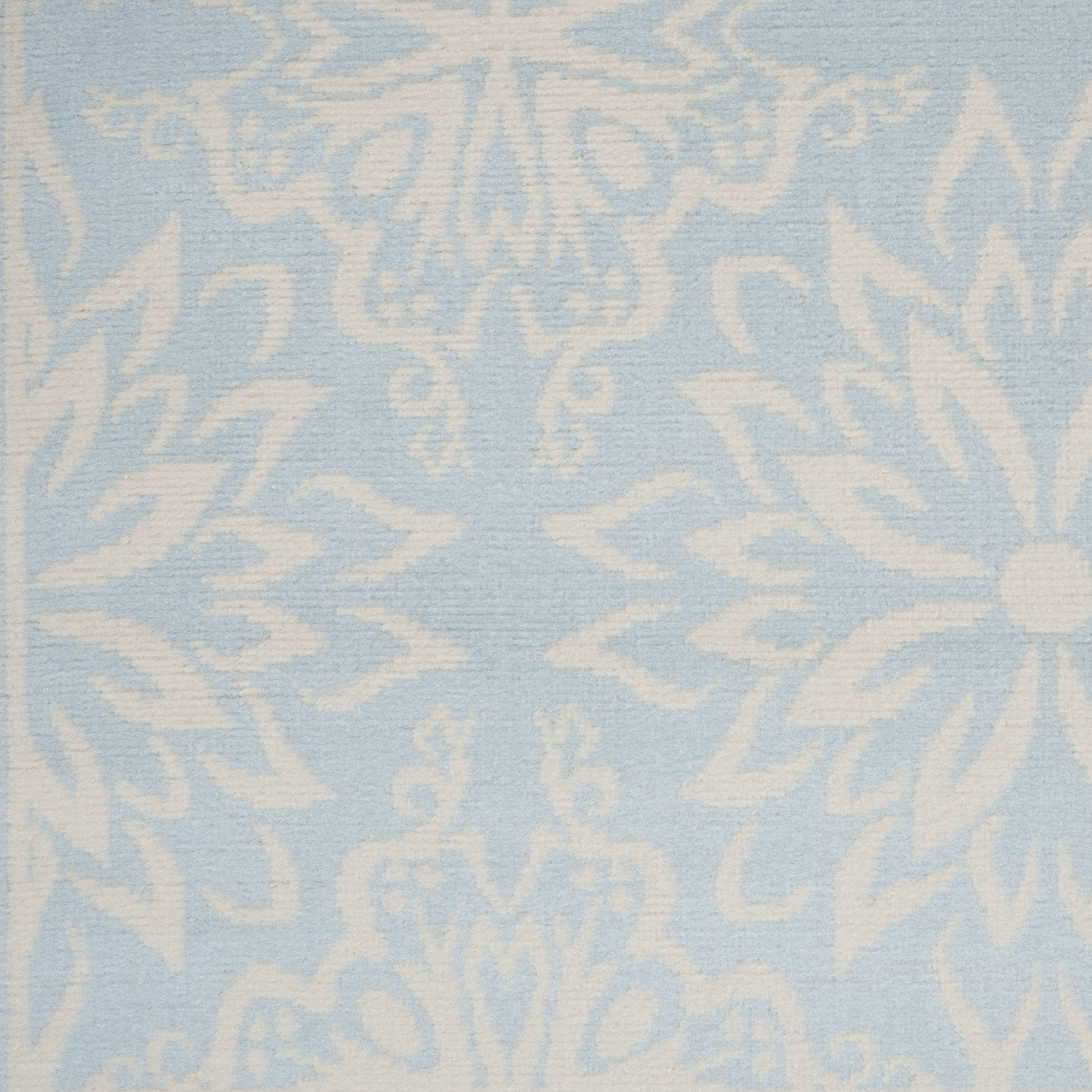 Nourison Bliss Modern Floral Ivory/Light Blue 6' x 9' Area Rug, (6' x 9')
