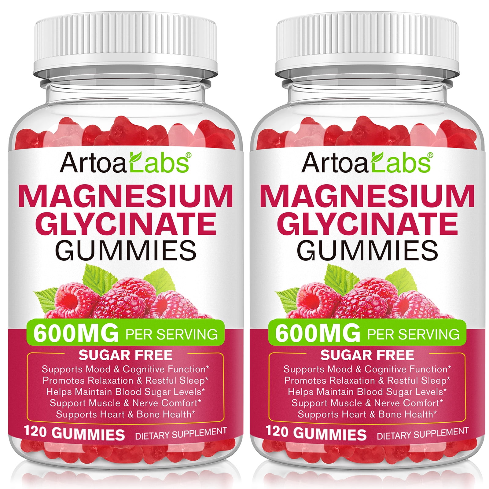 Magnesium Glycinate Gummies 600mg, Sugar‑Free, for Relaxation, Sleep & Daily Wellness, 120 Days Supply