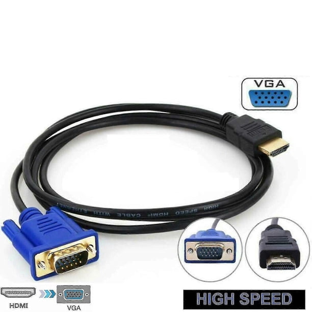 For Pc Dvd 1080p Hdtv 6ft Hdmi Male To Vga Male Video Converter Adapter Cable