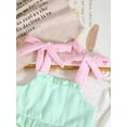thumbnail image 4 of PureChapter Toddler Girls Striped Straps Crop Top & Layered Ruffle Skirt Set 2-Piece Summer Clothes, 4 of 8