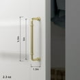thumbnail image 3 of Goo-Ki 6 Pack 5 Inches Satin Gold Charm Brushed Brass Cabinet Handles - Stylish Drawer Pulls for Modern Flair, 3 of 6