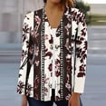 thumbnail image 2 of VEKDONE Women's Printed Long Sleeve Open Front Button Cardigan Wine XL, 2 of 5
