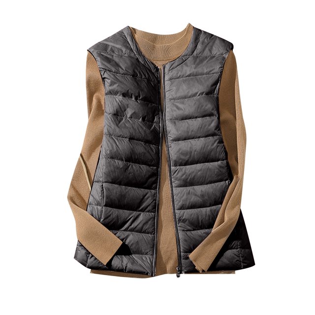 Blusas y chaquetas casuales sin mangas y sin capucha para mujer, de moda, de color liso, sin mangas, con cremallera, chalecos, tops cálidos, blusas de poliéster para mujer