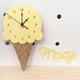 thumbnail image 2 of Reloj de helado nórdico para el hogar, reloj silencioso de dibujos animados, decoración de pared, reloj para habitación de niños, reloj suave, 2 of 6