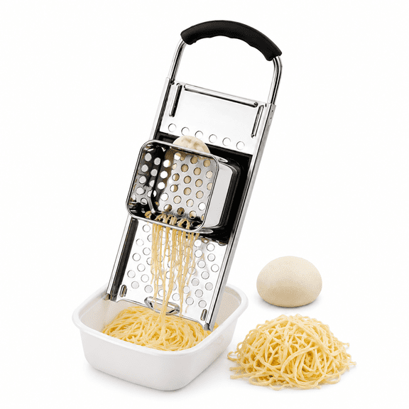 In Stock Stainless Steel Noodle Grater, Multifunctional Manual Pasta Maker, Dough Lump & Gnocchi Maker with Non-Slip Handle