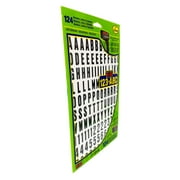 Hy-Ko 1 inch Vinyl Black and White Self-Adhesive Sticker Letters and Numbers Set, 96 Pieces