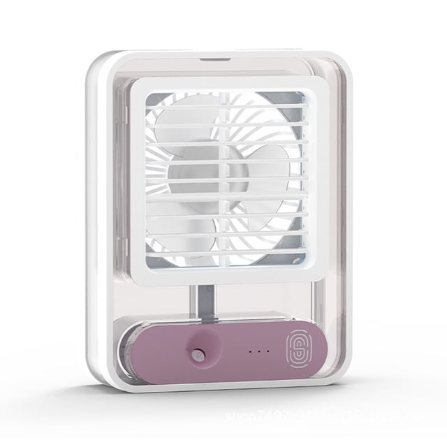 Yuarrent Ventilador de escritorio Enfriador de aire Dispositivo de enfriamiento Silencioso Sin ruido Funcionamiento con Conveniencia Niebla Electrodomésticos Blanco Yuarrent HA081078-02B