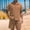 Khaki, variant on XiYing Golf Shorts Men, Men’s Drawstring Waist Short Pants Set - Casual Lapel Short Sleeve Shirt, Solid Color Fashion Outfit, Versatile for Beach, Sports & Daily Wear (1-Pack)