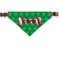 thumbnail image 3 of Personalized Candy Cane Bone Dog Bandana Collar Cover, 3 of 3