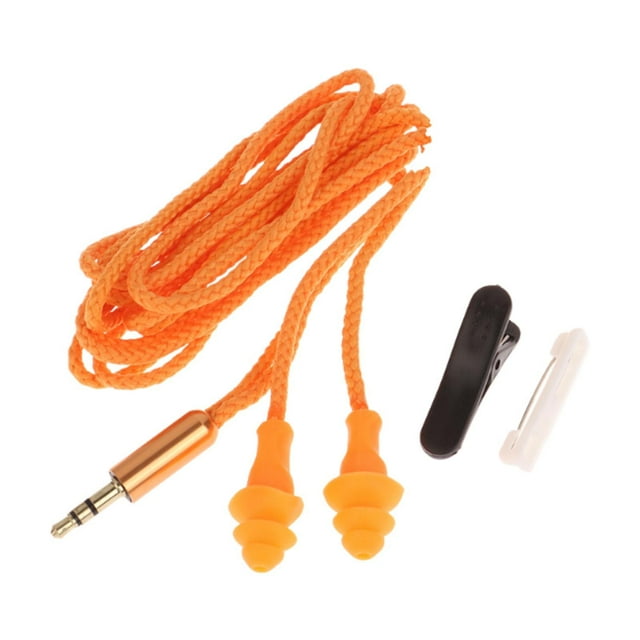 Xuanheng Ear Plug Headphones Corded Earplug Work Earbuds for Working Concert Sleeping yellow 100cm