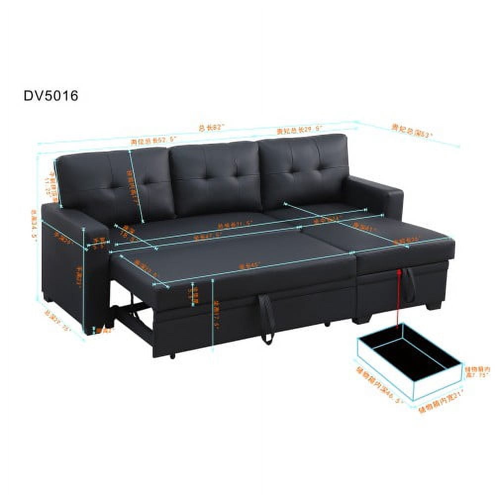 BSHTI Light Gray Linen Sectional Pull Out Sleeper Sofa Bed with Storage Chaise for Living Room, L-Shaped Couch with Ottoman, 3-Seat Sleeper Sofa Modern Style Wood Frame Sofa Couch
