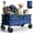 Blue, variant on 440LBS Heavy Duty Collapsible Wagon Cart, Foldable Utility Trolley with All-Terrain Wheels for Camping, Beach, Garden, Shopping