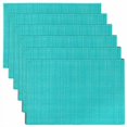 thumbnail image 2 of CAIT CHAPMAN HOME COLLECTION Texture Design Woven PVC Placemat (Aqua), Set of 4, 2 of 4
