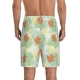 thumbnail image 3 of Kdxio Tropical Flowers Print Mens Sleep Shorts Bottoms Soft Comfy Pajama Wear Pants with Drawstring Pockets, 3 of 7