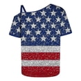 thumbnail image 6 of Qingpeng 4th of July Patriotic T Shirts for Women Summer Star Print Shirts Women's Independence Day Short Sleeve Casual Tee Tops, 6 of 6