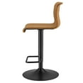 thumbnail image 4 of New Pacific Direct Jayden 31.5" PU Leather Bar Stool in Brown/Black (Set of 2), 4 of 6