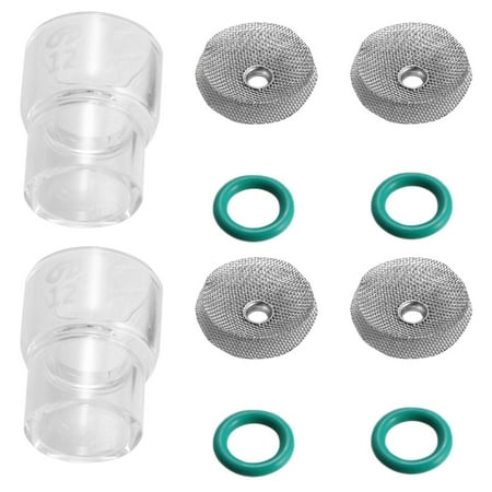

2X Tig Welding Cup Kit for Tig Torches Wp-9 & Wp-17 Gas Lens 1.6mm and 2.4mm 12 Size Cup with Stainless Steel Filters