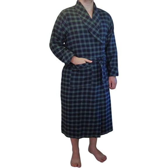 Flannel Robe Green Tartan Blackwatch by Lee Valley Ireland