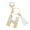 H, variant on Letter Keychain Translucent Resin Pendant Name Keyring Durable Stylish Accessory for Keys Bags