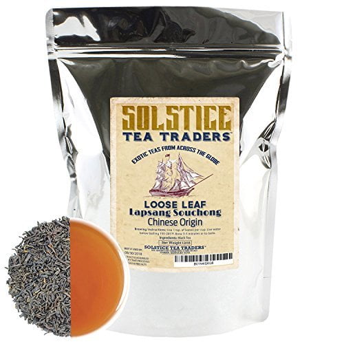 Lapsang Souchong Loose Leaf Tea (12 ounces), Traditional Chinese Pine-Smoked Black Tea Leaves Makes 130+ Cups of Tea