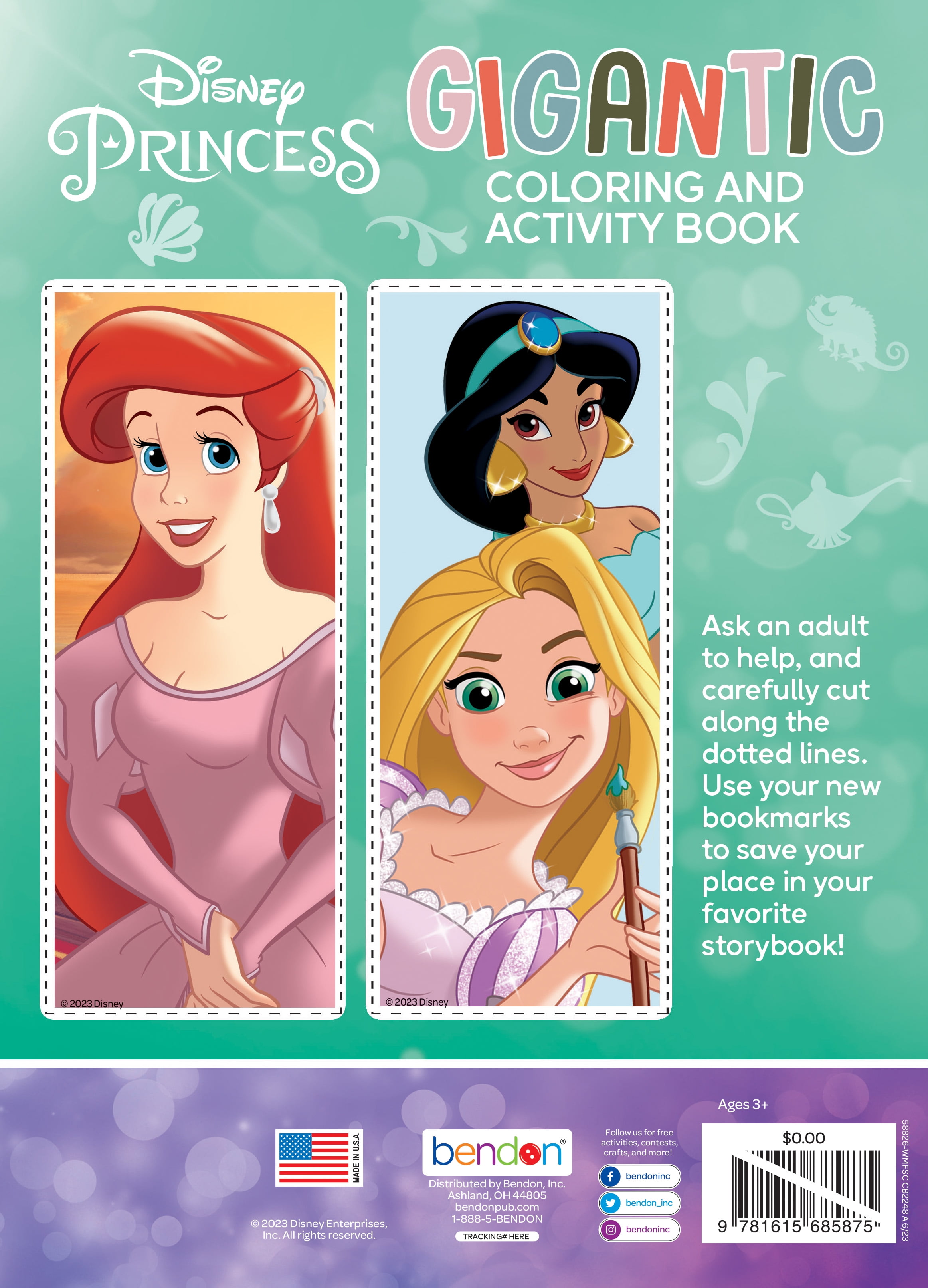 Disney Princess 224 Page Gigantic Coloring Book, Paperback, by Bendon