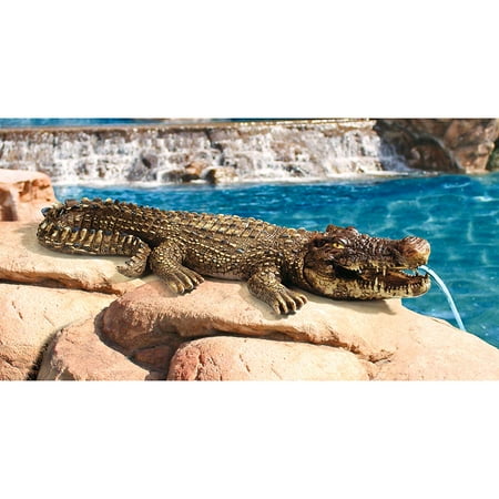 Crotchety Crocodile Piped Spitting Statue
