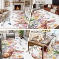 thumbnail image 5 of Area Rug for Living Room, Easter Non-Slip Indoor Large Carpet for Bedroom/Dining Room, Spring Watercolor Tulip Butterfly Flower Plant Washable Low-Profile Rectangle Floor Runner Rugs - 6 x 9 Ft, 5 of 8