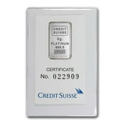 CREDIT SUISSE 5 gram Platinum Bar - (In Assay)