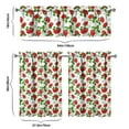 thumbnail image 6 of Kitchen Curtains 36 Inch Short - 3 Panel Set Strawberry Print, Rod Pocket Window Curtains 100% Polyester, Cute Fruit Valance for Farmhouse, Cafe, Living Room, Bedroom, Easy Wash, 6 of 6
