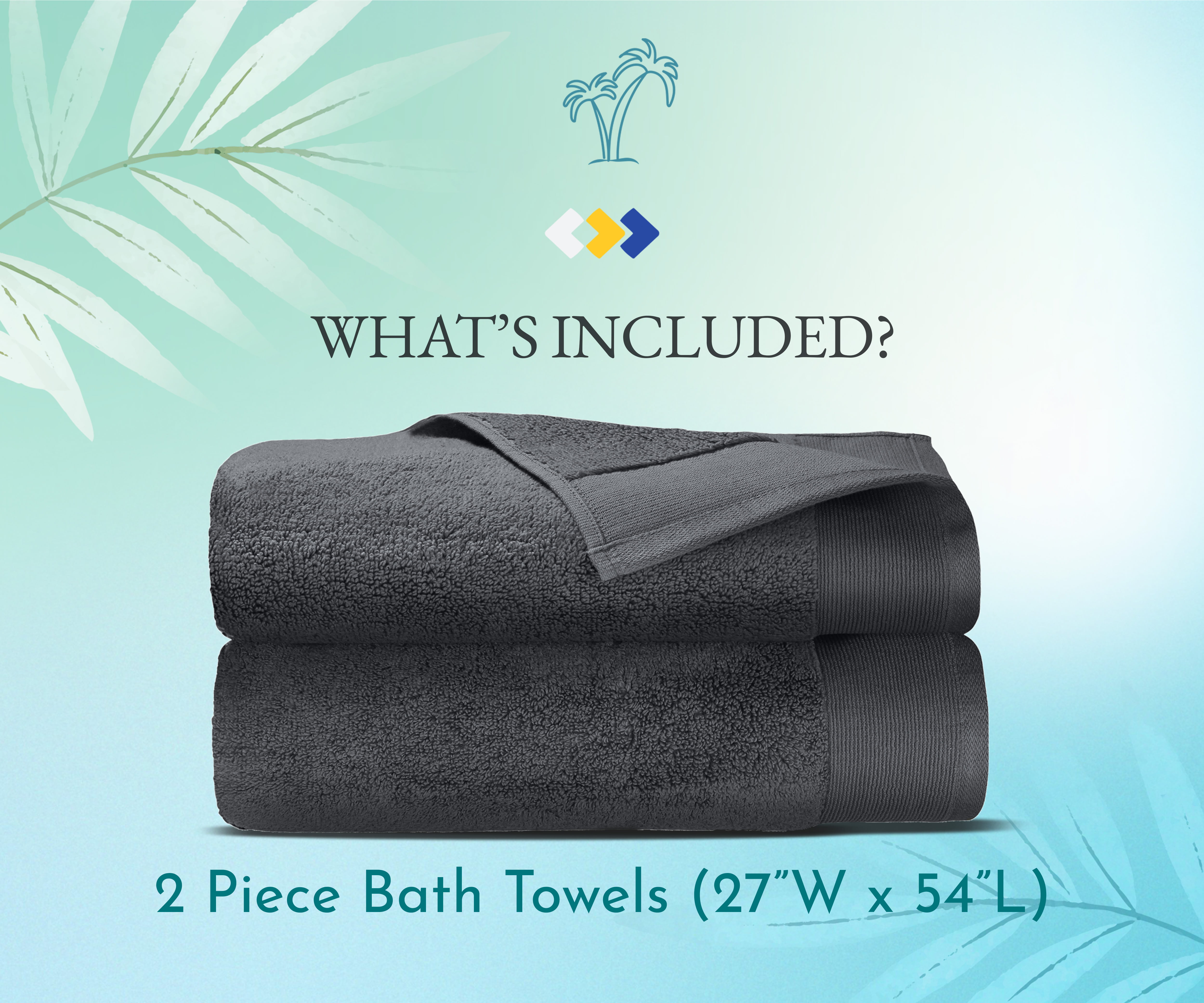 Bennett and Shea 4-Piece Luxury Bath Towels, Odor Resistant, 27 x 54  Premium Towels for Bathroom, Highly Absorbent and Quick Dry Bath Towels,  Extra