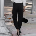 thumbnail image 4 of WEAIXIMIUNG Yoga Pants Plus Size Women Women High Waisted Wide Leg Pants Fashion Drawstring Elastic Trousers Comfy Straight Leg Long Pants with Pockets, 4 of 5