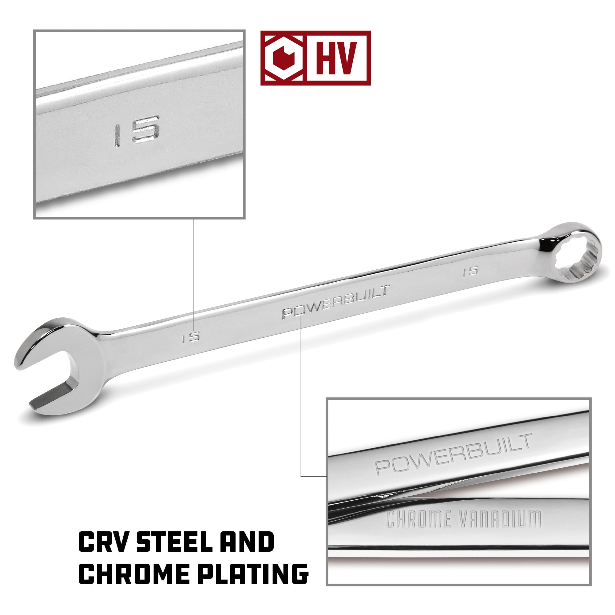 Powerbuilt 7 Piece Metric Long Pattern Combination Wrench Set - 640437