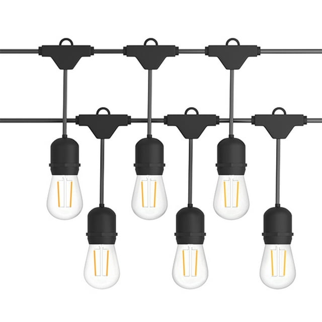Costway 96FT LED Outdoor Waterproof Commercial Grade Patio Globe String Lights Bulbs