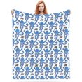thumbnail image 1 of Manta de estilo preppy con decoración de monos, adorable y divertida, regalo para niñas y niños, manta de franela de felpa suave y muy cálida, manta de invierno para sofá, ropa de cama para bebés,, 1 of 5